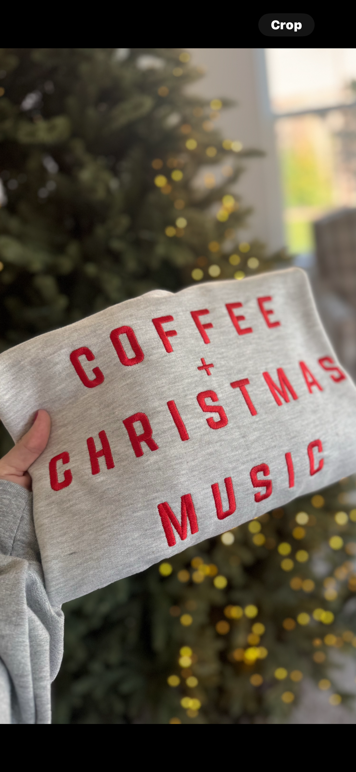 Coffee + Christmas Music Crewneck