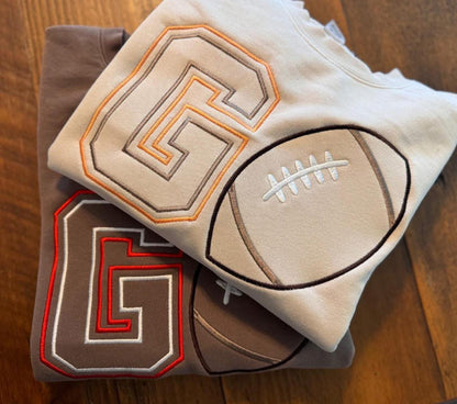 Game Day Gildan Sweatshirt | Embroidered Football Crewneck