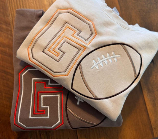 Game Day Gildan Sweatshirt | Embroidered Football Crewneck