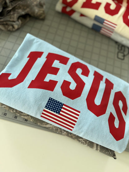 Jesus + American Flag Tee