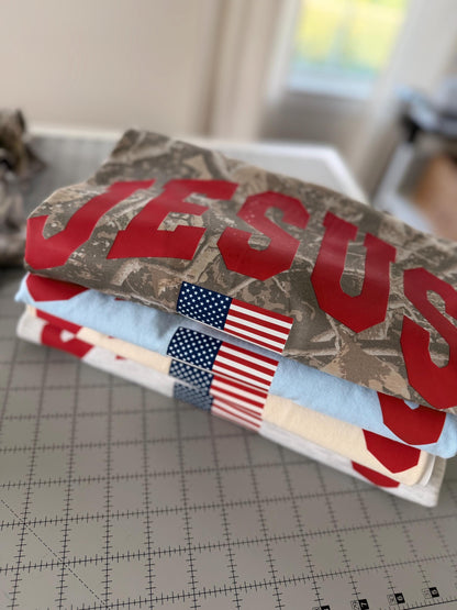 Jesus + American Flag Tee