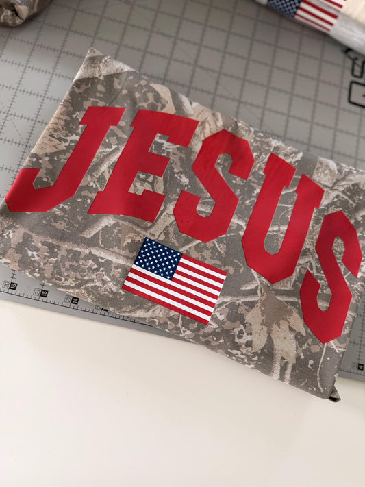 Jesus + American Flag Tee