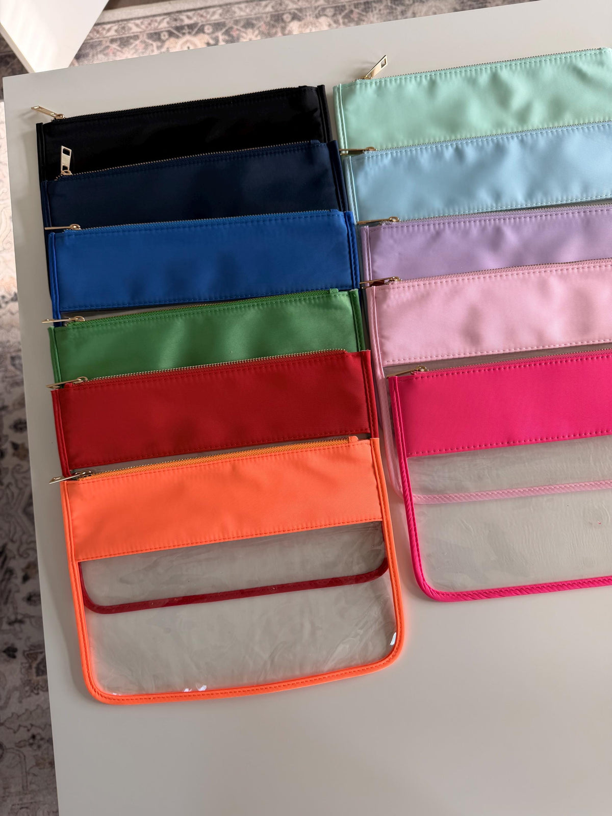 Custom Clear Vinyl Pouch, Needlepoint Project Bag, NDLPT, Bridesmaid Storage, Name School, Everyday Project Pouch