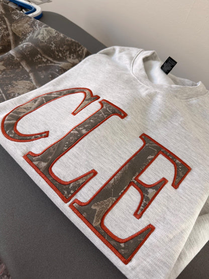 Customizable Cleveland Sweatshirt . CLE . Camo Hoodie